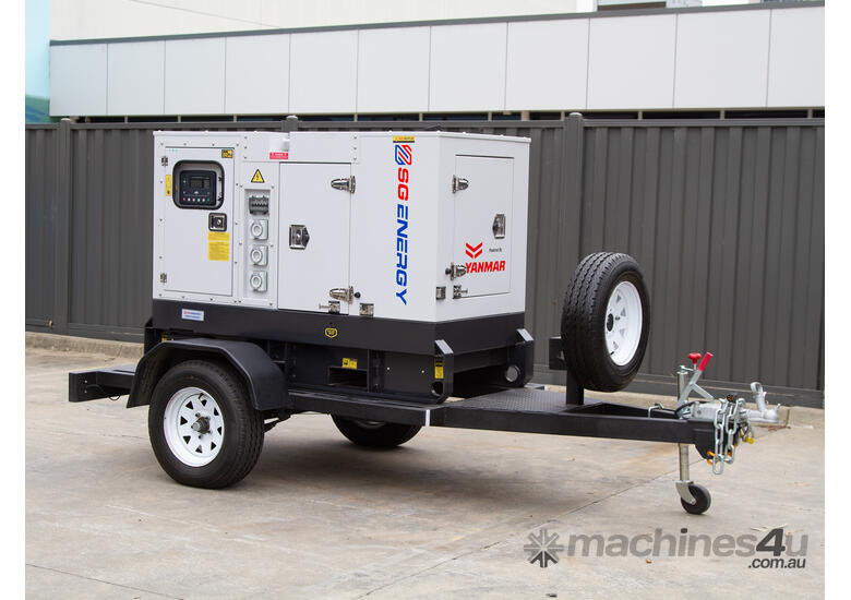caption SG ENERGY – TRAILER MOUNTED 6 kVA SINGLE PHASE GENERATOR