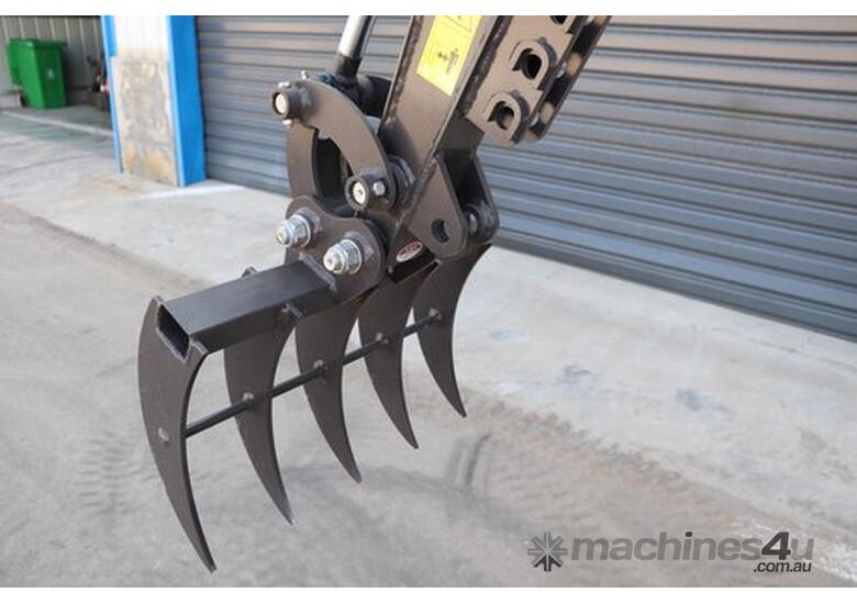 caption Mini Excavator 1.0T with 8 Attachments: Limited Time Offer!