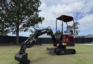 Rhinoceros XN12SE 1.2T Mini Excavator, Swing Boom, Expandable Tracks with Deluxe Attachment Package