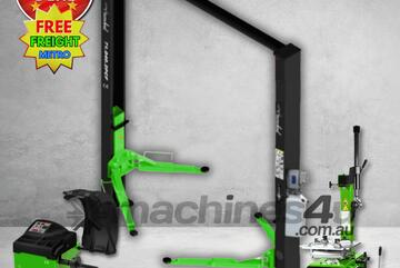 Hammerhead 4.0T Two Post Clearfloor Hoist + Tyre Changer + Wheel Balancer (Combo Deal)