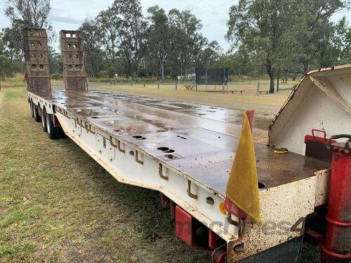 caption 2012 Drake Quad Axle Low Loader O.D Quad Axle Drop Deck 4 Row of 4 Float