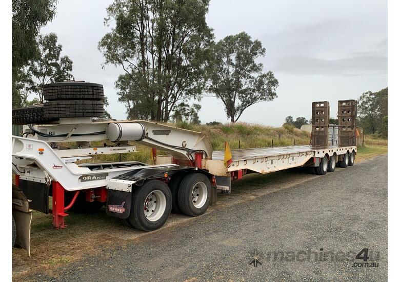 caption 2012 Drake Quad Axle Low Loader O.D Quad Axle Drop Deck 4 Row of 4 Float
