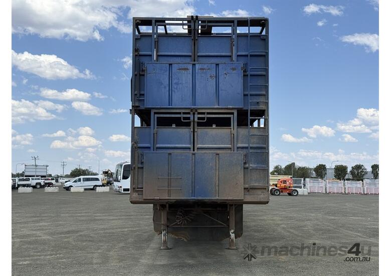 caption 2015 STRASBURG B-DOUBLE LIVESTOCK TRAILER COMBINAT