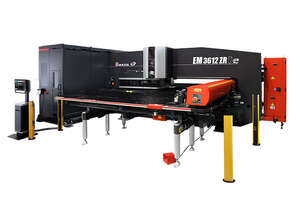Used Amada - EM3612ZRT Turret Punch Press + ASR3015N Automation (10 Shelves Tower) Rear Skeleton