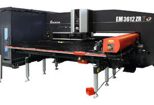 Used Amada - EM3612ZRT Turret Punch Press + ASR3015N Automation (10 Shelves Tower) Rear Skeleton