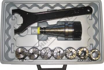 NT40 x ER40 Collet & Chuck Set - 9 Piece Collet Range 5 - 25mm 