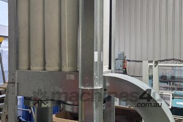 POLEX 4kw COMPACT BAGHOUSE. MIKROPUL CARTRIDGE METAL DUST. AIRTIGHT 10hp/50hp. LEDA 6,020cfm