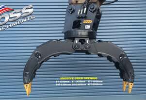 Boss BHRG200 Hydraulic Rotating Grapple Suitable for 17T+ Carriers - Strongest, Most Durable!