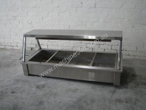 Commercial Stainless Steel Bain Marie Hot Food Bar - 4 Module