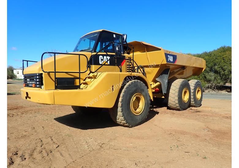caption Caterpillar 740 Dump Truck