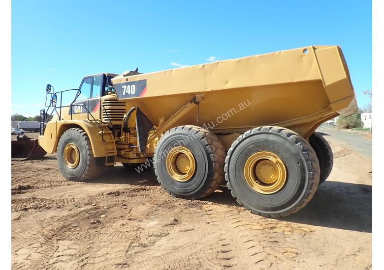 caption Caterpillar 740 Dump Truck