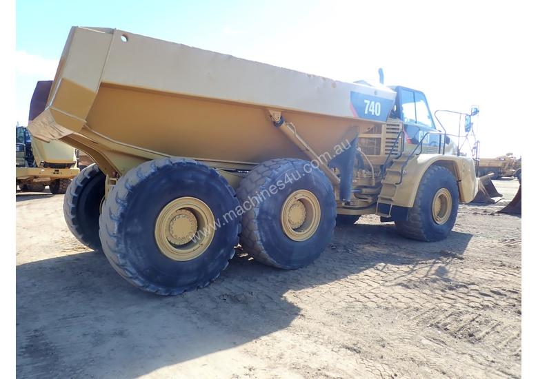 caption Caterpillar 740 Dump Truck