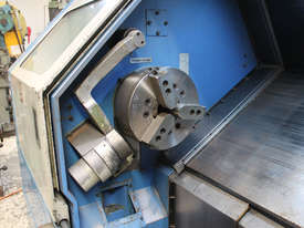 Hyundai HIT 30S CNC Lathe and Bartec Rapid Feed 895 Barfeeder - picture0' - Click to enlarge
