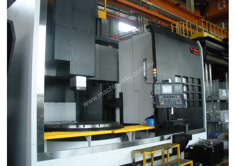 caption Yu Shine Twin Ram Vertical Lathes