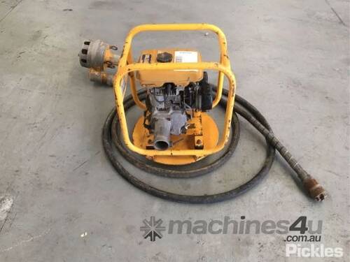 Crommelins Robin Petrol powered Drive Unit with Submersible Flexi Pump, Yellow (Unknown Working Cond