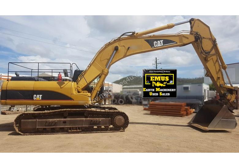 caption 2007 Cat 330DL Excavator, Tilting Mud Bucket. E.M.U.S MS604