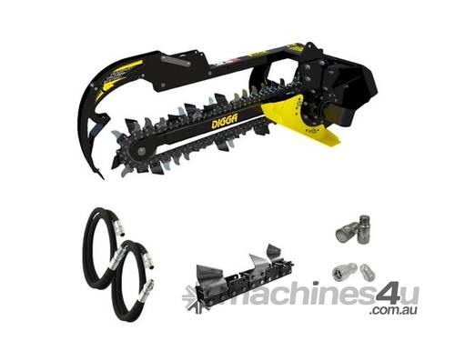 Digga Mini Loader and Small Skid Steer Loader Bigfoot Trencher 900mm