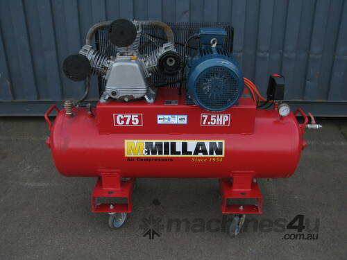 155L 5.5kw 7.5HP Air Compressor - Mcmillan C75