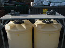 Twin HDPE Mixer Mixing Tanks - 1500L x 2 - picture1' - Click to enlarge