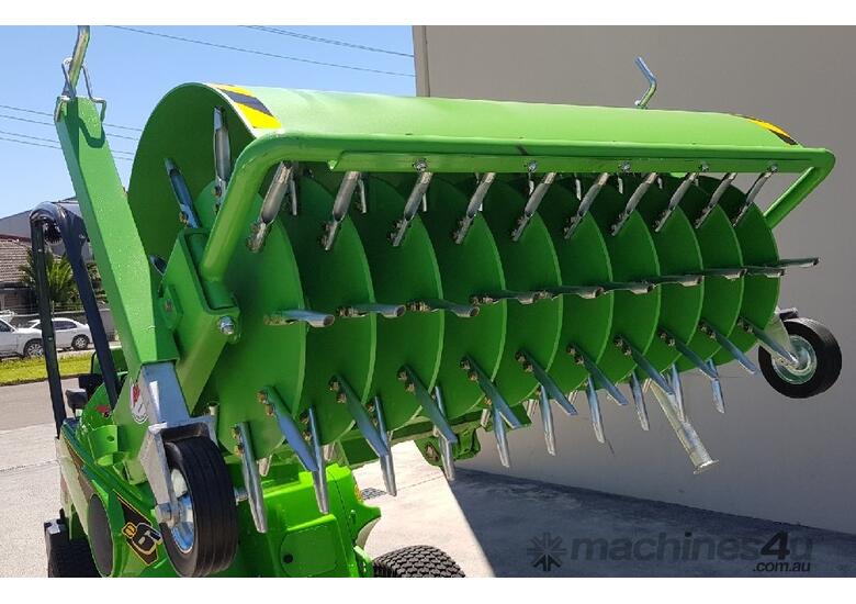 caption Versatach Lawn Aerator Attachment for Avant Mini Loader