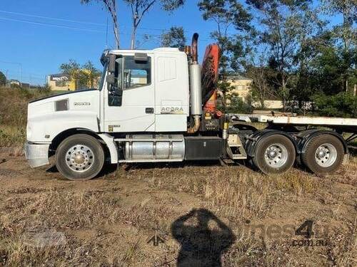 2002 Iveco Powerstar 6700 Prime Mover with Palfinger Crane and Triaxle Trailer