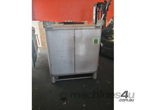 350 Gallon Stainless Steel Tank - IBC Tote (Side Drain)