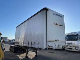 2003 Krueger ST-3-38 Tri Axle Flat Top Curtainsider A Trailer - picture0' - Click to enlarge