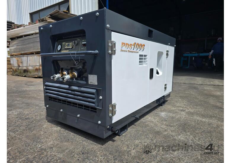 100 CFM AIRMAN AFTERCOOLED SILENCED SCREW COMPRESSOR PERFECT CONDITION 