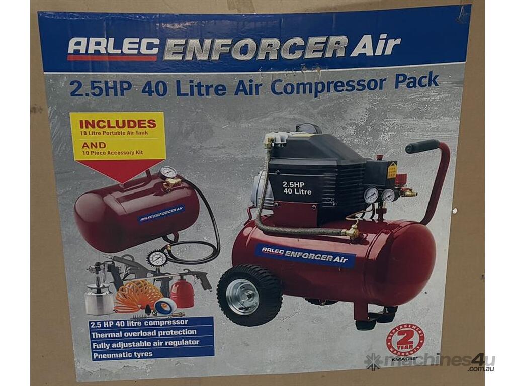 Used ARLEC ENFORCER AIR 40L AIR COMPRESSOR ARLEC ENFORCER AIR 40L AIR