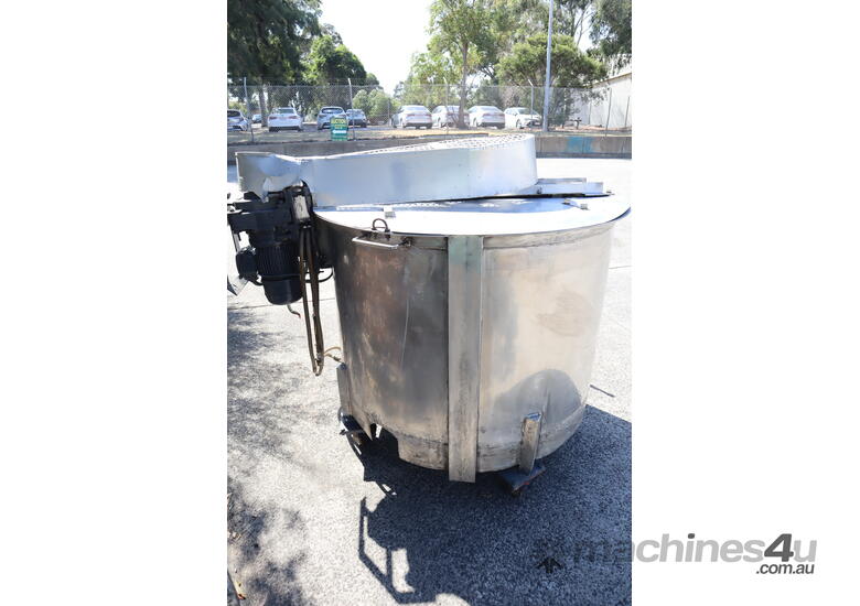 caption Stainless Steel Mixer Mixing Tank with Gas Cooking - 850L