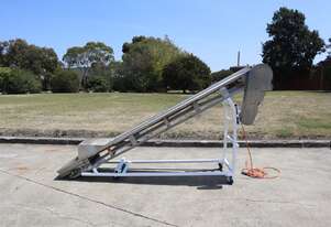 Stainless Steel Incline Conveyor - 1.6m High