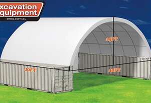 40ft x 40ft Container Shelter - With End Wall