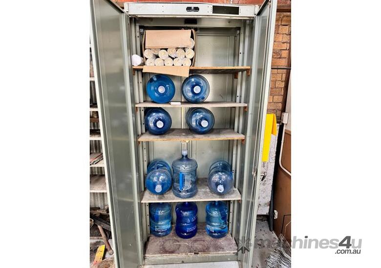 caption QTY X 1 CABINET, QTY X 1 BAY SHELF W CONTENTS ETC