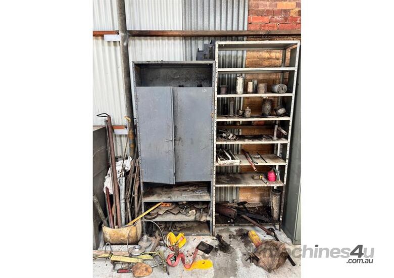 caption QTY X 1 CABINET, QTY X 1 BAY SHELF W CONTENTS ETC