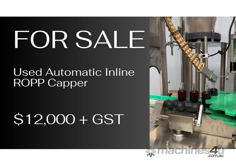 caption Used Automatic Inline ROPP Capper - Distillery Equipment