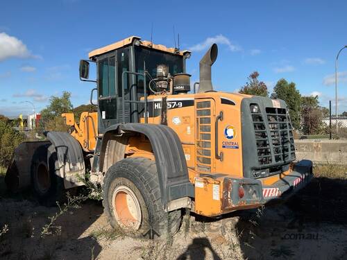 caption Hyundai HL 757-9 Articulated Wheel Loader