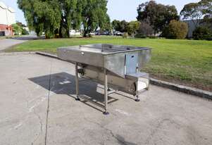 Stainless Steel Hopper Feeder Belt Conveyor - 1.6m Long