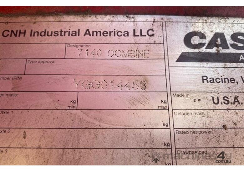 caption 2018 CASE IH 7140 Axial Flow Combine