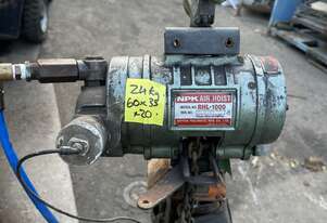 NIPPON NPK RHL-1000 Air Powered Pneumatic Chain Hoist 1000kg Winch