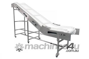 400mm Cleated Incline Conveyor with Wave Edge
