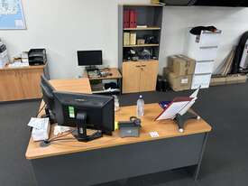 Timber Corner Desk & Timber Shelving Unit Including - picture0' - Click to enlarge