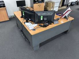 Timber Corner Desk & Timber Shelving Unit Including - picture1' - Click to enlarge