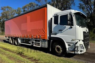 2019 UD Quon, approx. 200k kms, auto, 400hp, 14 pallet tautliner with tailgate lift 2019 UD Quon, approx. 200k kms, auto, 400hp, 14 pallet tautliner with tailgate lift