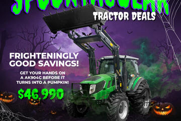 AgKing - 90HP Tractor A/C Cabin 4WD AK904C with FEL & 4in1 Bucket