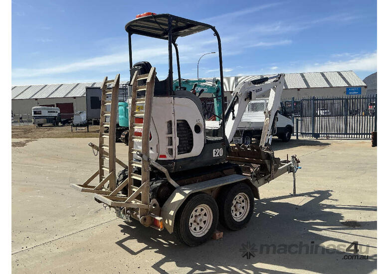 2016 Bobcat E20 Excavator & Trailer