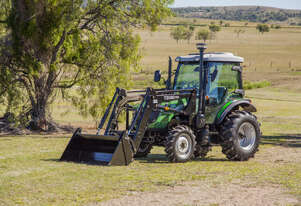 AgKing - Enfly 70HP Tractor Premium Featured A/C Cabin 4WD DQ704 with FEL & 4in1 Bucket
