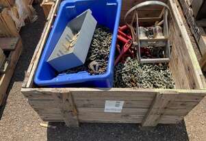 Crate Of Chains & Assorted Goods