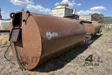 Tank with cone bottom Steel construction 1.9m Dia x 5.7m Long 10,000 Ltrs