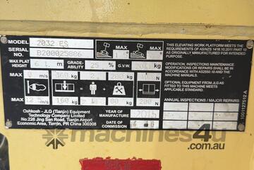 Jlg 2015   2032ES Scissor Lift