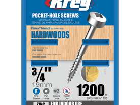 Kreg Pocket Screws 3/4 Fine Thread Pan Head 6g - 1200pc